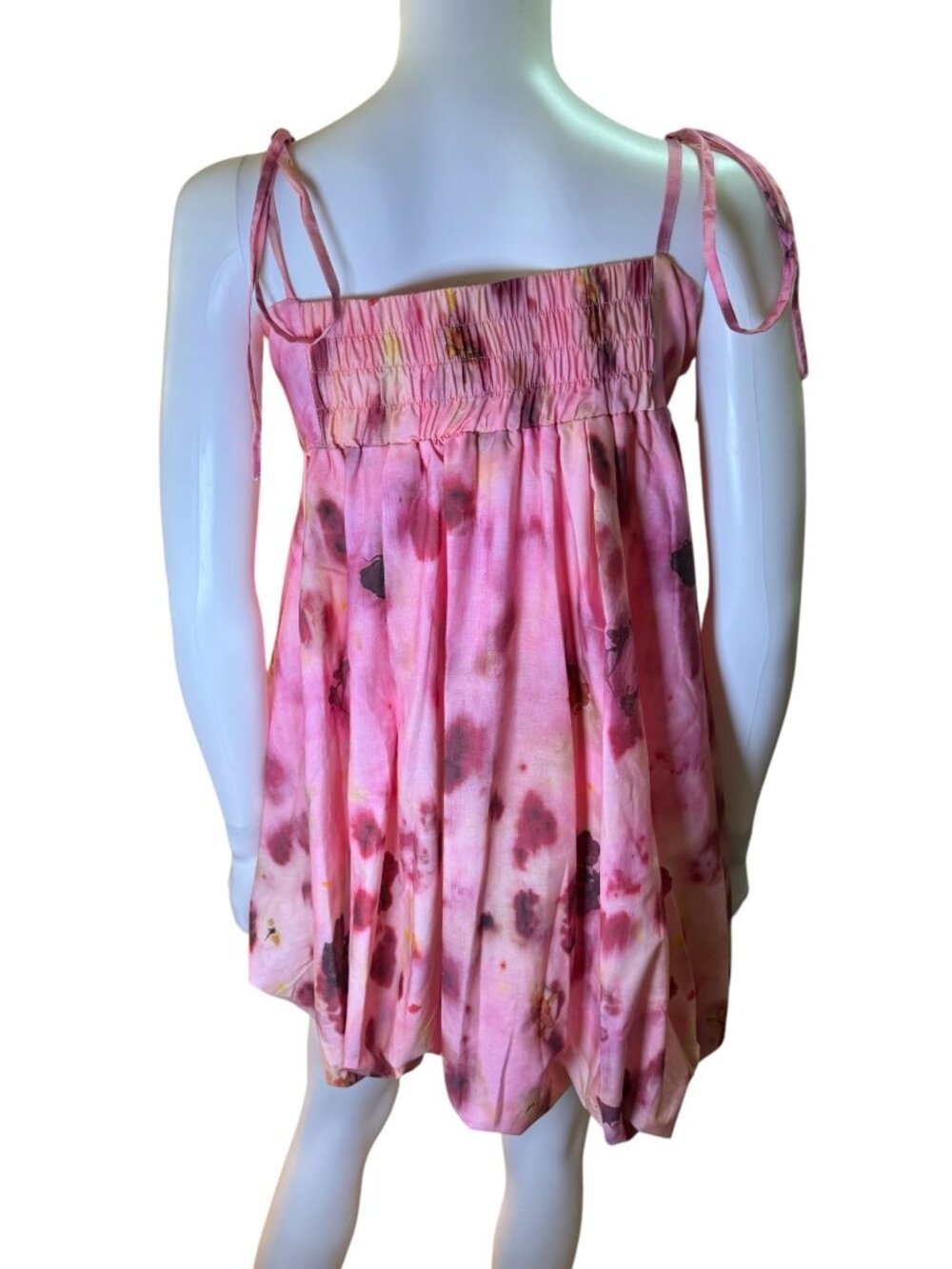 NA-KD Balloon Hem Dress Floral Pink EU 40 Adjustable Straps Party Summer NWT - Picture 4 of 8